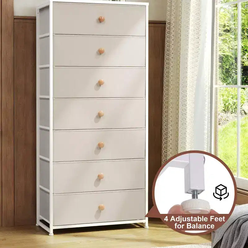 Commode de chambre à 7 tiroirs - Tour de rangement organisatrice