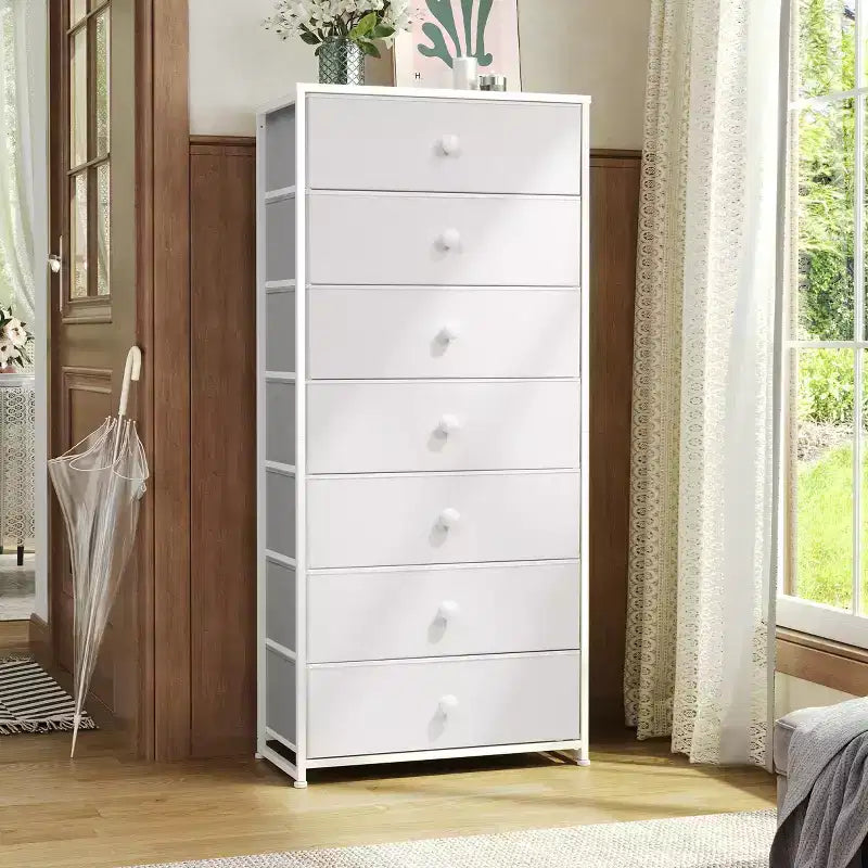 Commode de chambre à 7 tiroirs - Tour de rangement organisatrice