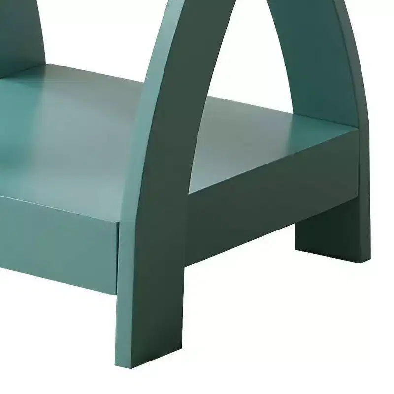 Table de chevet en bois à 3 niveaux avec étagères - Table de nuit carrée pour chambre à coucher