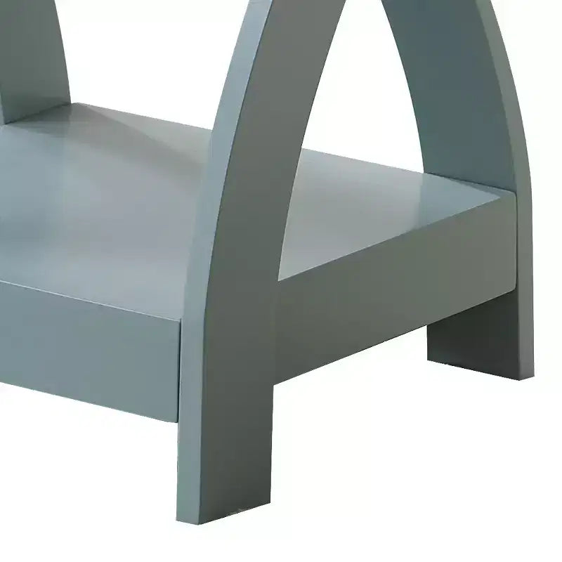 Table de chevet en bois à 3 niveaux avec étagères - Table de nuit carrée pour chambre à coucher