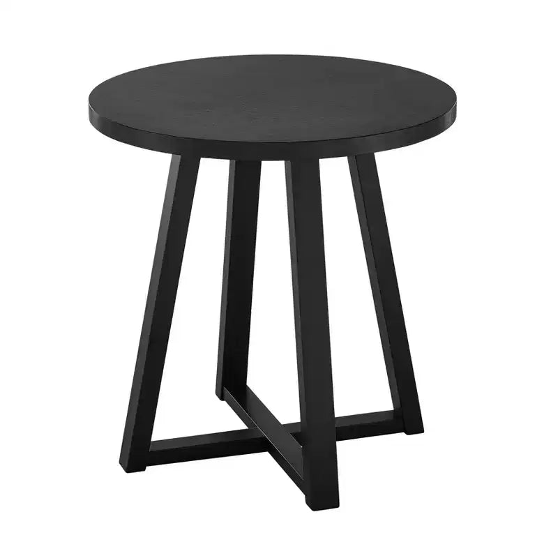 Table d'appoint ronde moderne en bois - Noire ou Blanche