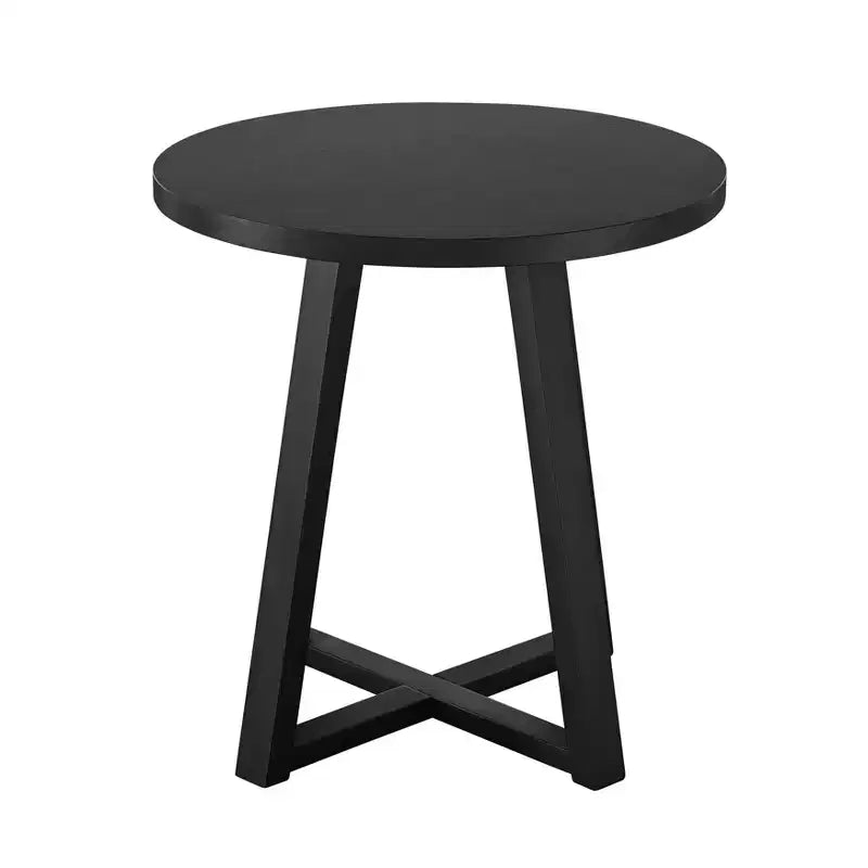 Table d'appoint ronde moderne en bois - Noire ou Blanche