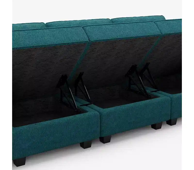 Canapé-lit modulaire Terry avec rangement intégré - 9 places + 7 côtés