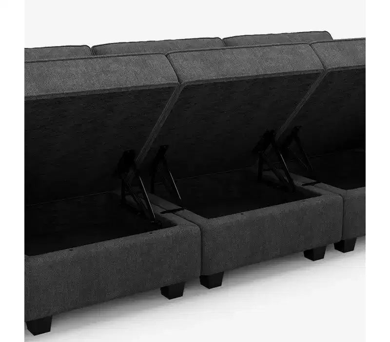 Canapé-lit modulaire Terry avec rangement intégré - 9 places + 7 côtés