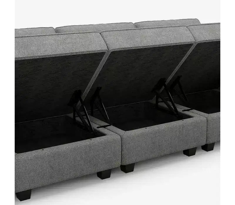 Canapé-lit modulaire Terry avec rangement intégré - 9 places + 7 côtés