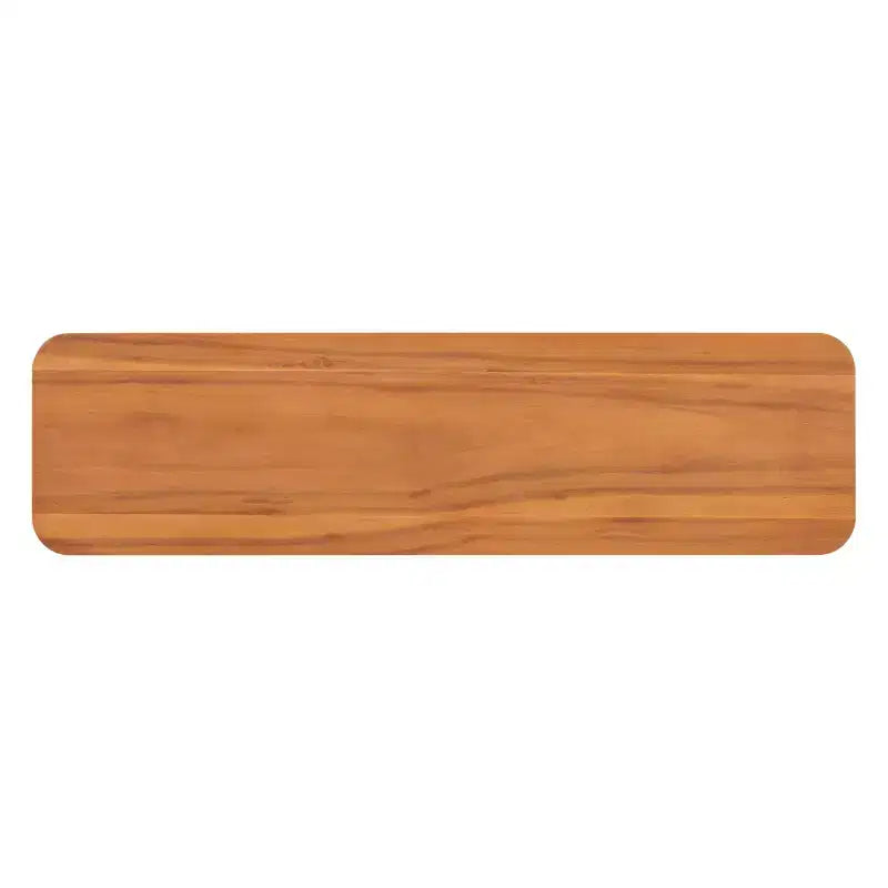 Table console moderne en bois avec base en U et coins arrondis – Noir ou marron