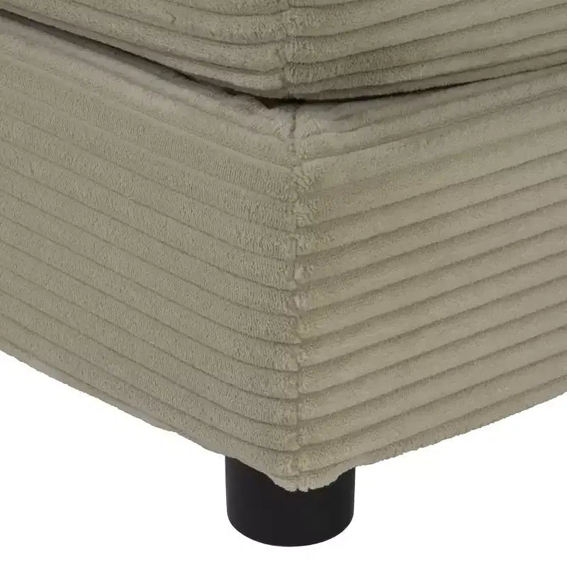 Pouf double couche de 90 cm pour salon et chambre - Marron foncé
