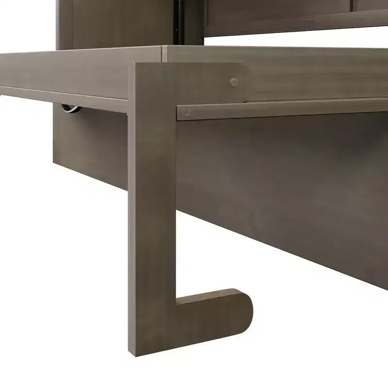 Lit escamotable pour jumeaux avec bureau intégré et étagères de rangement