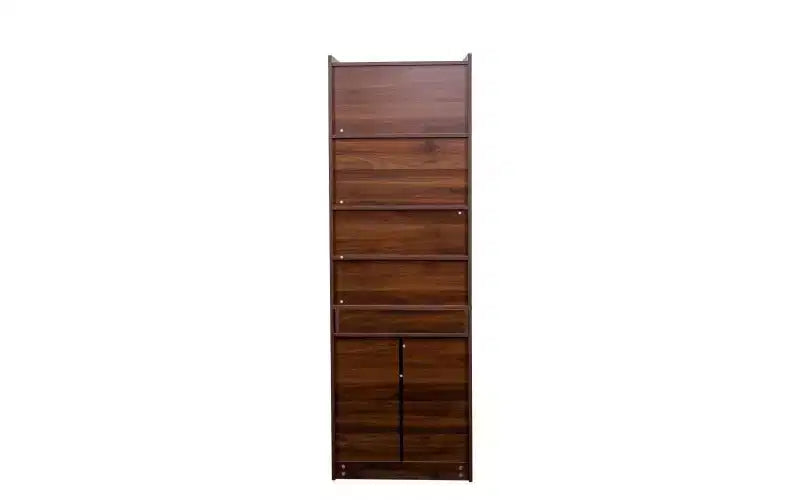 Bureau convertible pliable de 23 pouces avec étagère et tiroir - Fini noyer