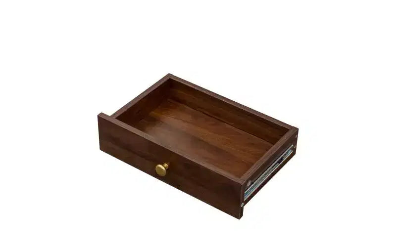 Bureau convertible pliable de 23 pouces avec étagère et tiroir - Fini noyer