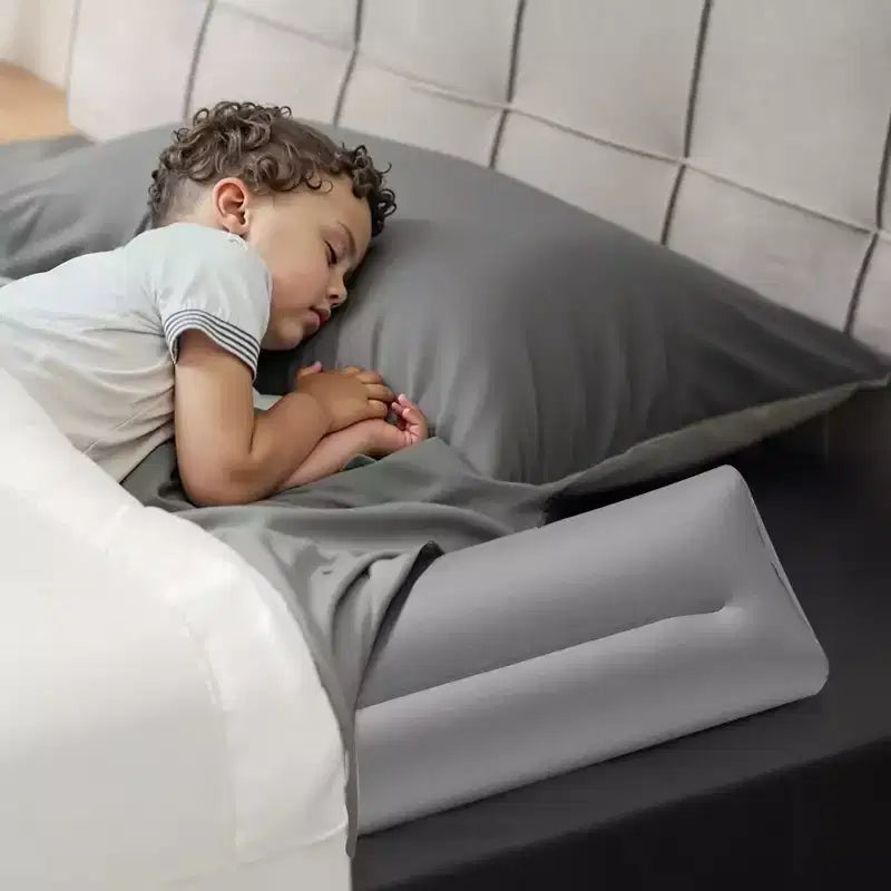 47.4" Barrière de lit gonflable pour enfant avec pompe à main - Grise, 2 paquets