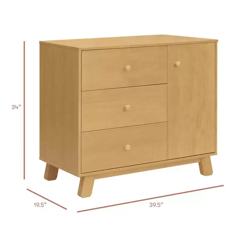 Commode de chambre d'enfant moderne à 3 tiroirs avec armoire latérale