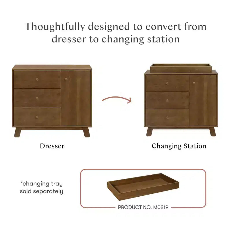 Commode de chambre d'enfant moderne à 3 tiroirs avec armoire latérale