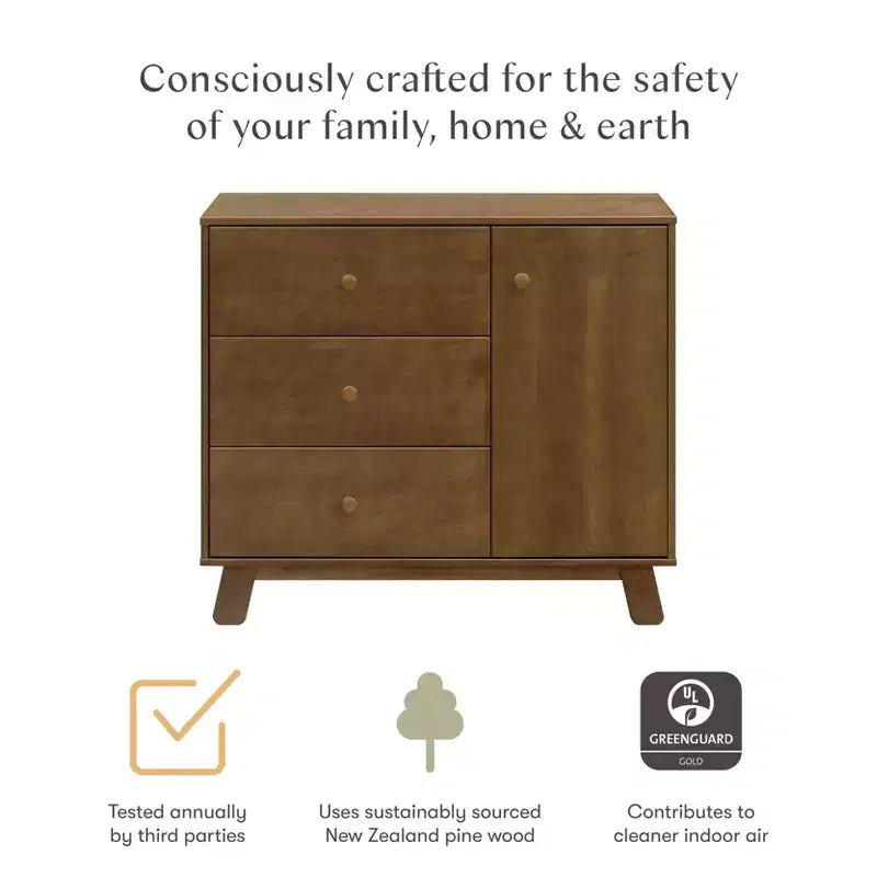 Commode de chambre d'enfant moderne à 3 tiroirs avec armoire latérale