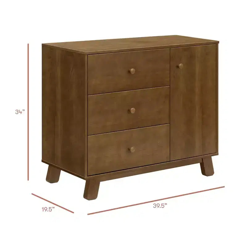 Commode de chambre d'enfant moderne à 3 tiroirs avec armoire latérale