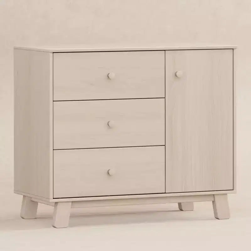 Commode de chambre d'enfant moderne à 3 tiroirs avec armoire latérale
