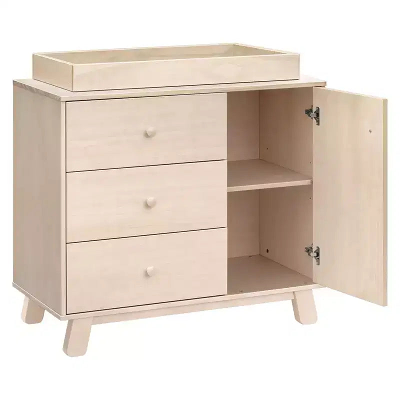 Commode de chambre d'enfant moderne à 3 tiroirs avec armoire latérale