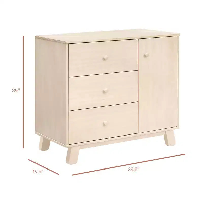 Commode de chambre d'enfant moderne à 3 tiroirs avec armoire latérale