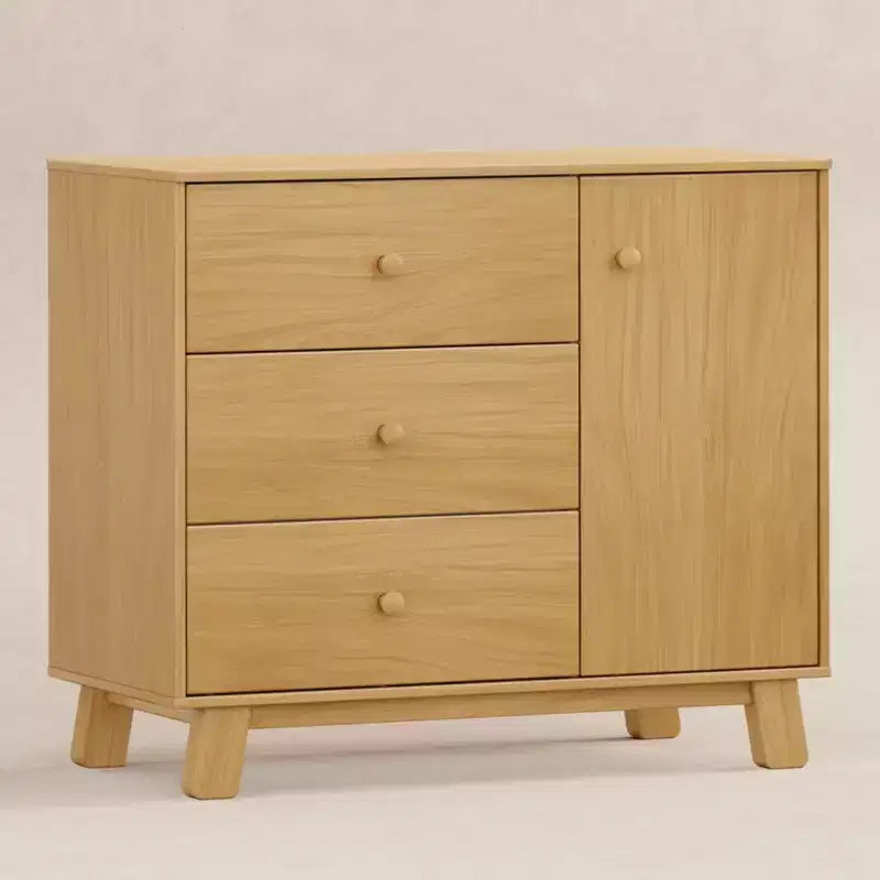 Commode de chambre d'enfant moderne à 3 tiroirs avec armoire latérale