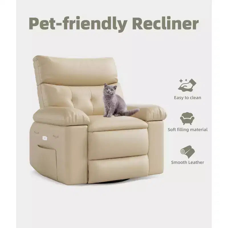 Fauteuil inclinable manuel extra-large en cuir PU surdimensionné pour adultes