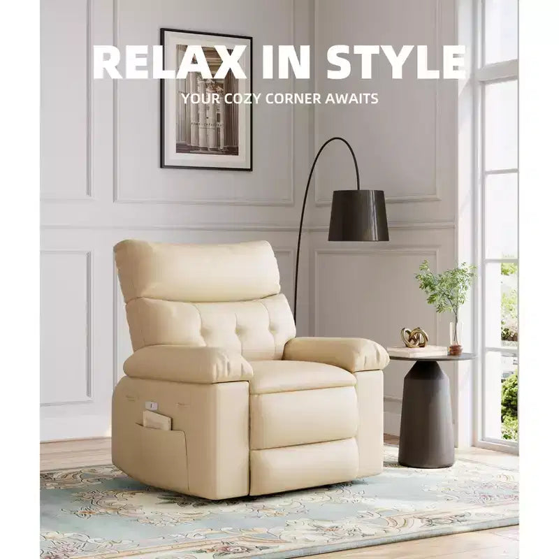Fauteuil inclinable manuel extra-large en cuir PU surdimensionné pour adultes