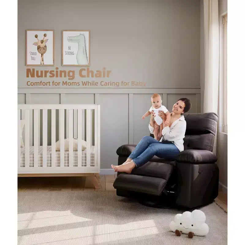 Fauteuil inclinable manuel extra-large en cuir PU surdimensionné pour adultes