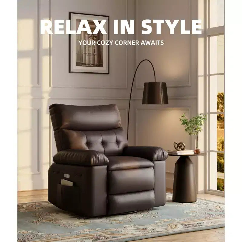 Fauteuil inclinable manuel extra-large en cuir PU surdimensionné pour adultes