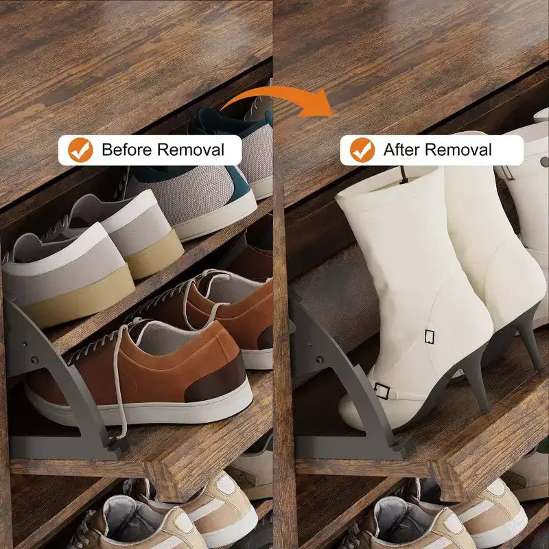 Meuble à chaussures en bois avec 6 tiroirs basculants et étagère réglable - Entrée