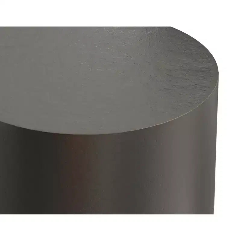 Table d'appoint en aluminium coulé de 14 pouces de large, en bronze antique/laiton antique, entièrement assemblée