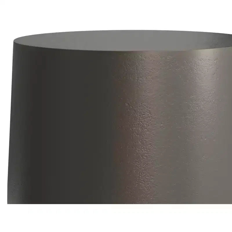 Table d'appoint en aluminium coulé de 14 pouces de large, en bronze antique/laiton antique, entièrement assemblée