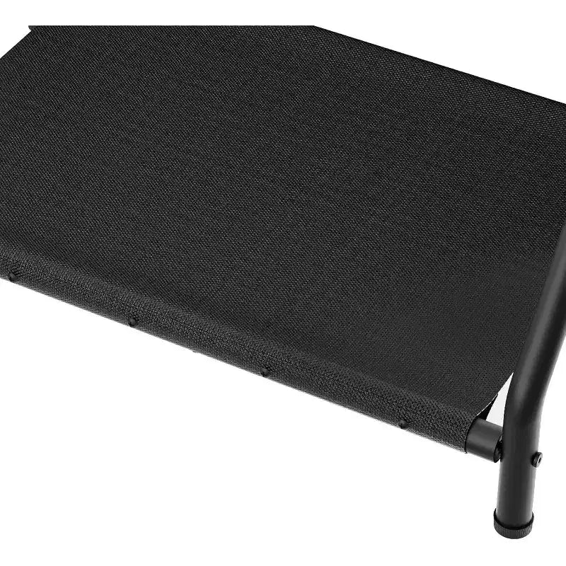 Porte-bagages pliant avec étagère en tissu – Capacité de 45 kg, noir