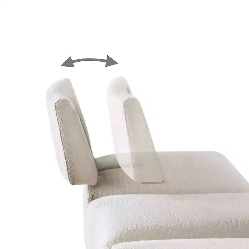 Chaise modulaire moderne sans accoudoirs avec dossier extensible - Boucle gris clair