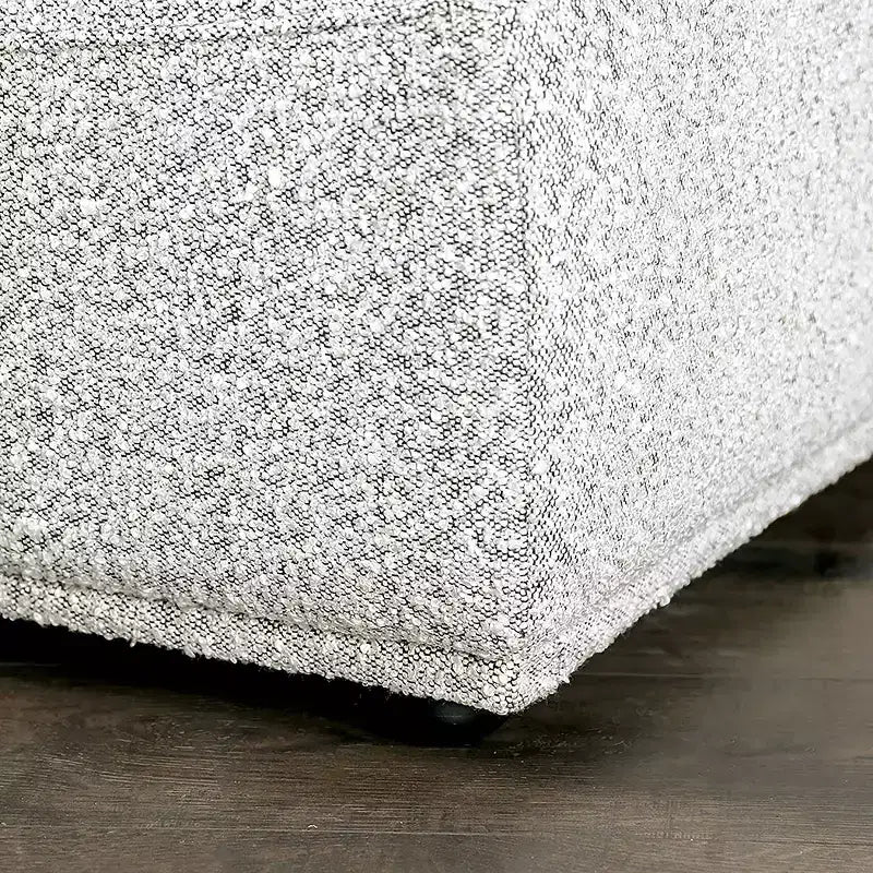 Chaise modulaire moderne sans accoudoirs avec dossier extensible - Boucle gris clair