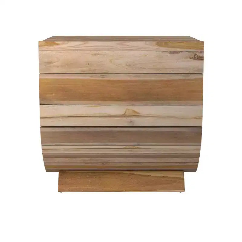 Table d'appoint en bois de Munggur recyclé en forme de U de 55,8 cm - Tan