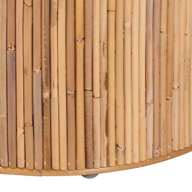Table basse en rotin naturel - Bohème, aucun assemblage requis, fabriquée en Indonésie