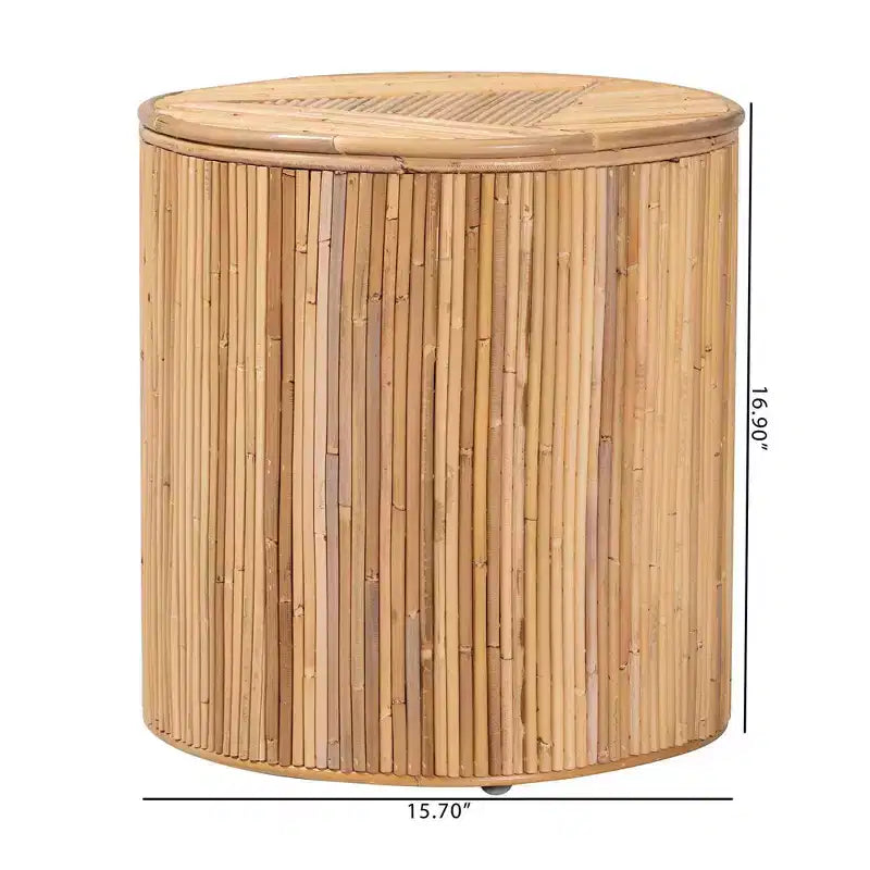 Table basse en rotin naturel - Bohème, aucun assemblage requis, fabriquée en Indonésie
