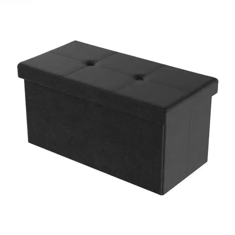 Pouffe de rangement pliable en similicuir de 30 pouces