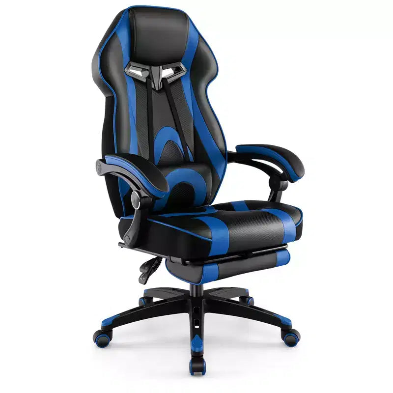 Fauteuil de gaming ergonomique E-Sport avec appui-tête et support lombaire rembourrés