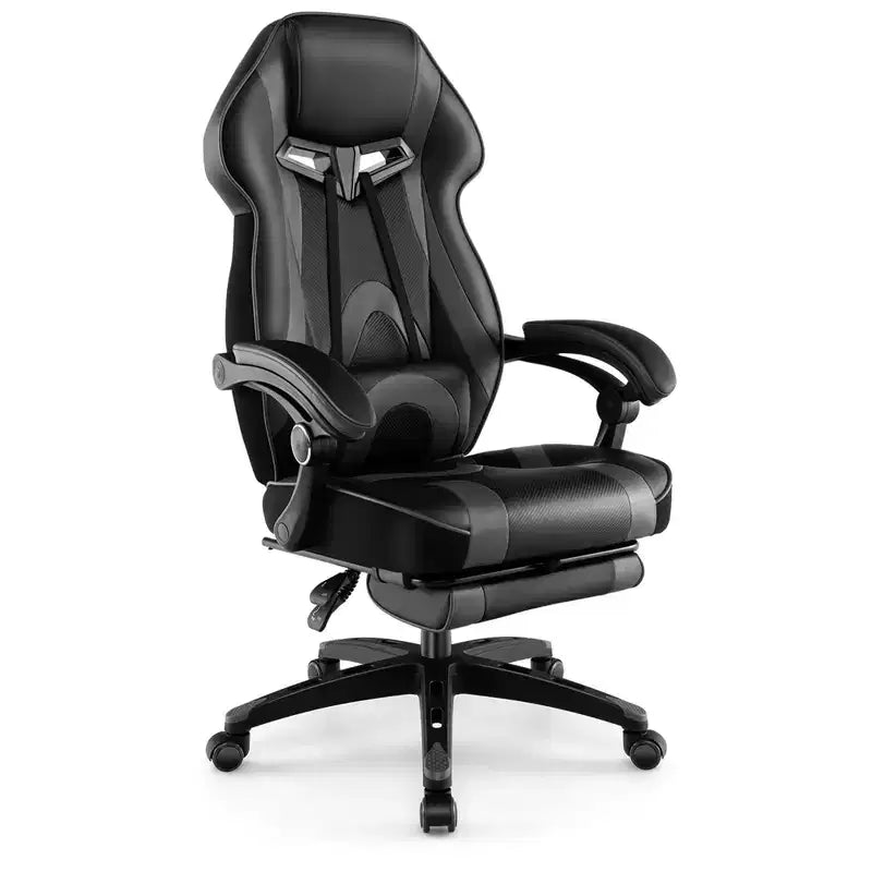 Fauteuil de gaming ergonomique E-Sport avec appui-tête et support lombaire rembourrés