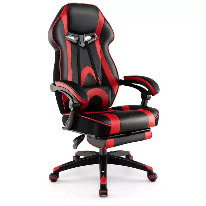 Fauteuil de gaming ergonomique E-Sport avec appui-tête et support lombaire rembourrés
