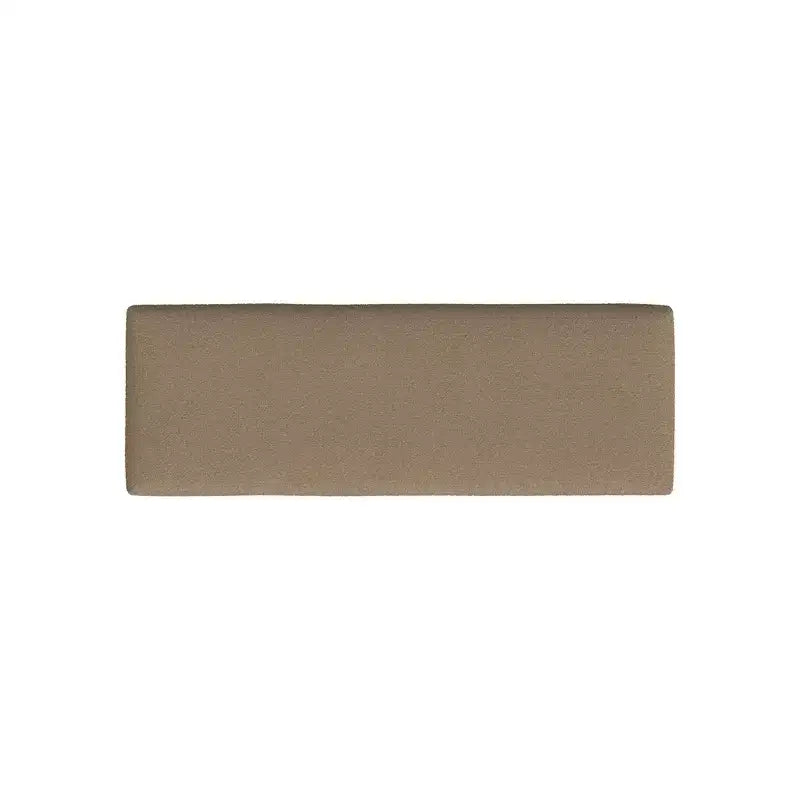 Banc moderne rembourré avec pieds en bois naturel - Boucle marron