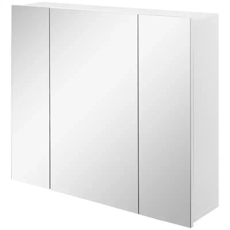 Armoire à pharmacie, miroir de salle de bain avec armoire de rangement et étagères réglables, miroir de salle de bain mural, blanc