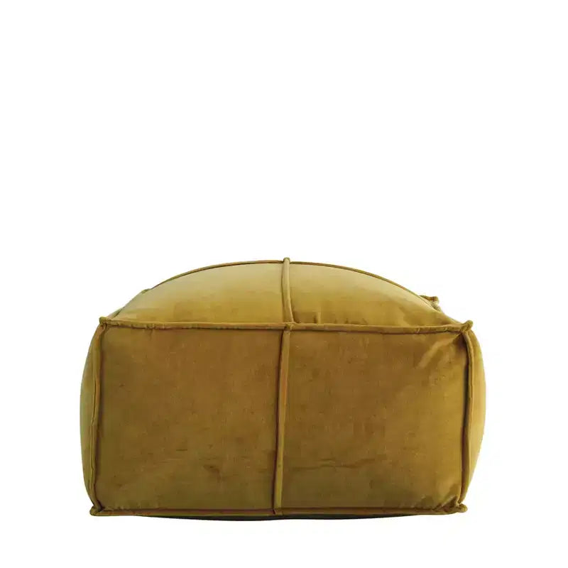 Pouf ottoman carré en velours de coton - Coussin de sol