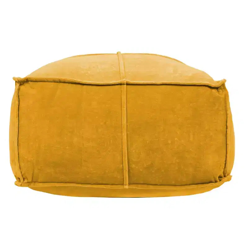 Pouf ottoman carré en velours de coton - Coussin de sol