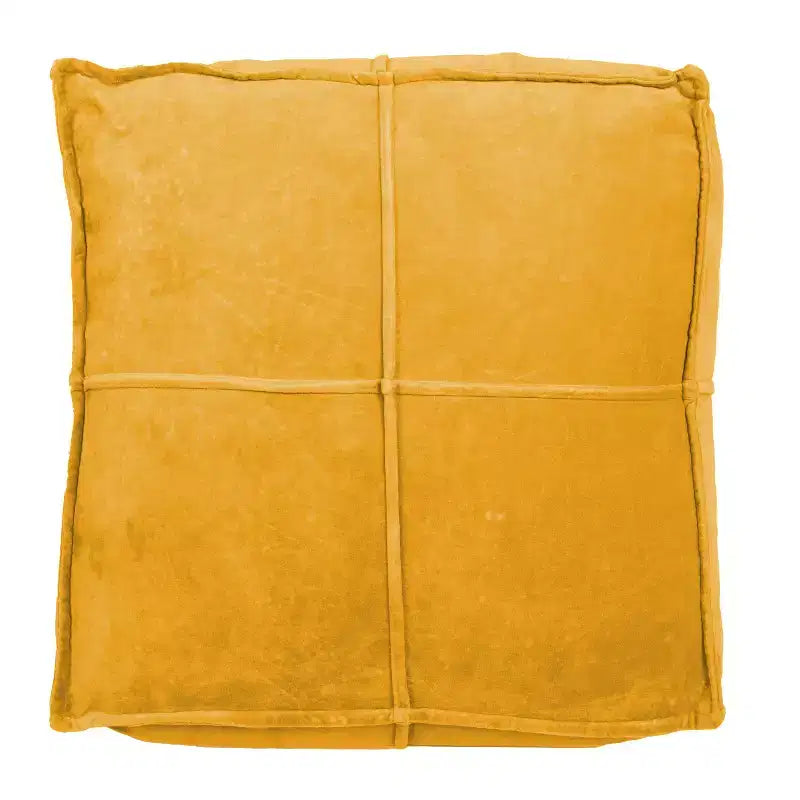 Pouf ottoman carré en velours de coton - Coussin de sol