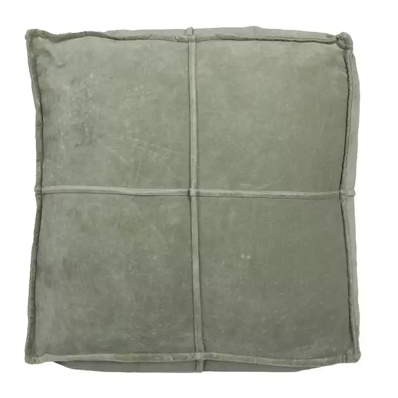 Pouf ottoman carré en velours de coton - Coussin de sol