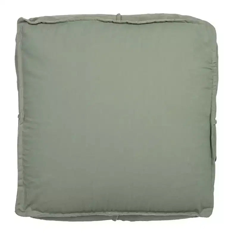 Pouf ottoman carré en velours de coton - Coussin de sol