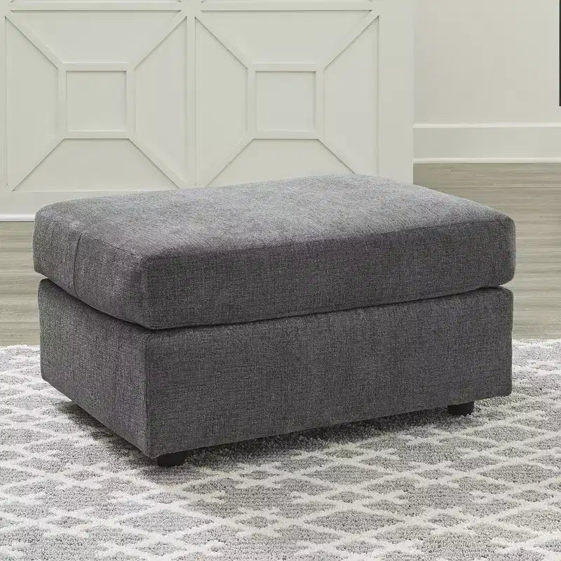 Ottoman contemporain rembourré - Gris galet