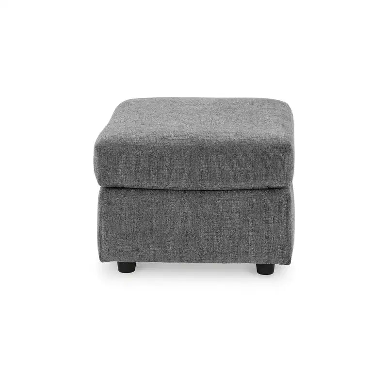 Ottoman contemporain rembourré - Gris galet