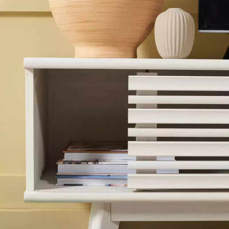 Meuble TV 2 portes 2 étagères – Console TV avec gestion des câbles